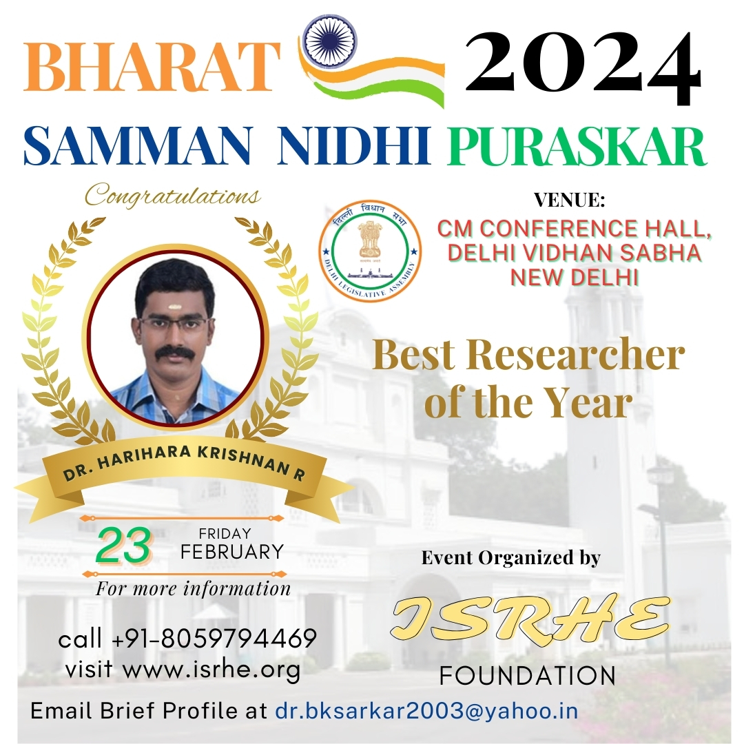 Dr. HARIHARA KRISHNAN R